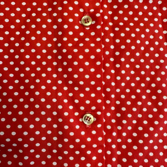 Vintage Sears Fashion Place Red Polka Dot Blouse Women’s 38 M Bow 70s 80s‎ - Picture 9 of 9